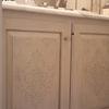 Custom cabinet finish
Strie with stenciled panel